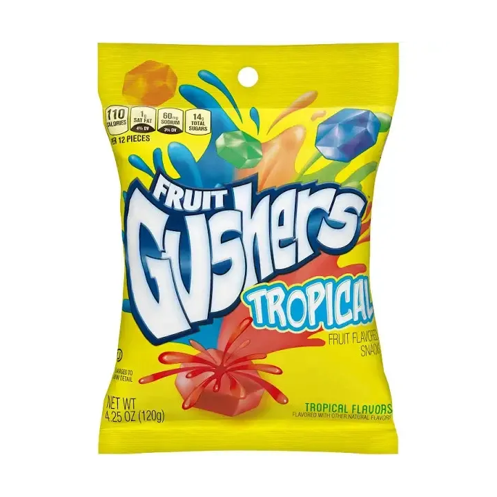 Fruit Gushers Tropical Chewy Fruit Candy Snacks