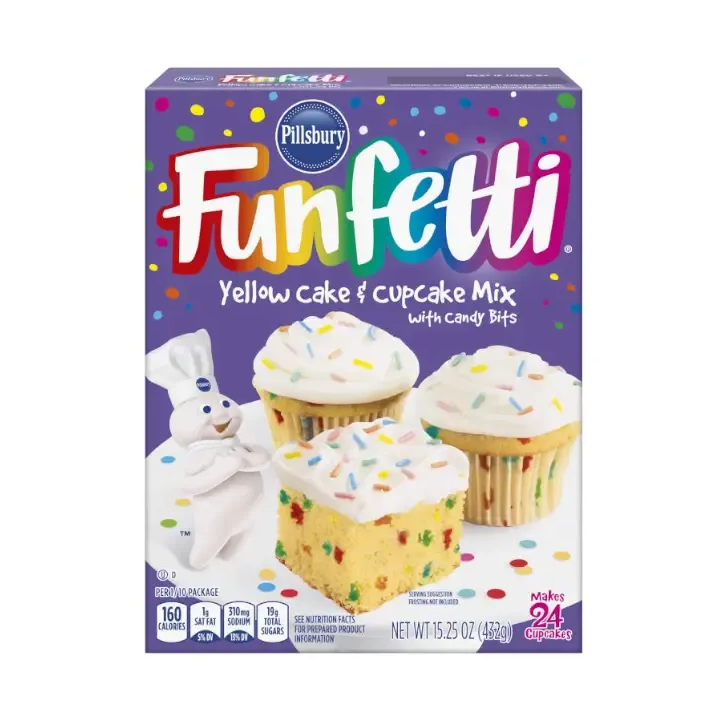 Pillsbury Funfetti Yellow Cake & Cupcake Mix Candy Bits