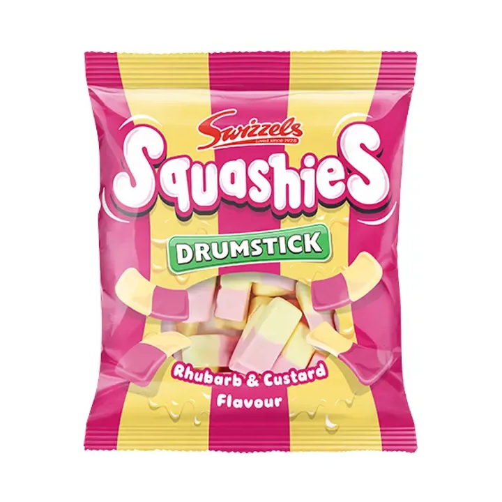 Swizzels Squashies Drumstick Rhubarb & Custard Flavour