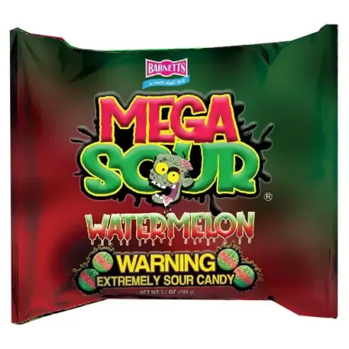Barnetts Mega Sour Watermelon Extremely Sour Candy