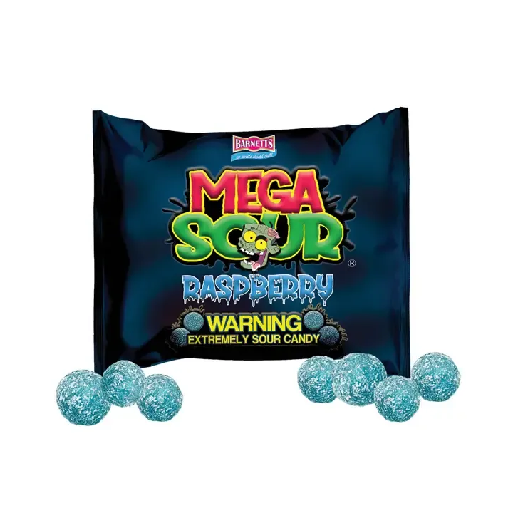 Barnetts Mega Sour Raspberry Extremely Sour Candy