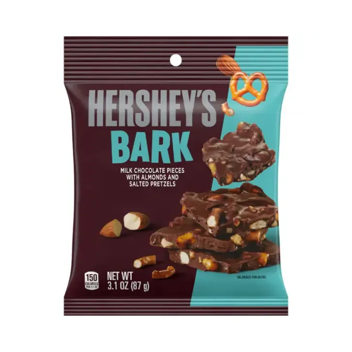 Hershey's Bark Milk Chocolate Pieces Almonds Salted Pretzels