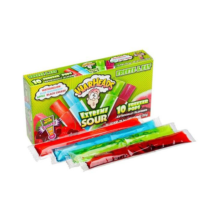 Warheads Extreme Sour Popsicles Flavored Freezer Pops