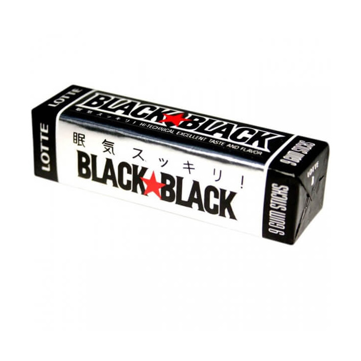 Lotte Black Black Caffeine Chewing Gum 26 g