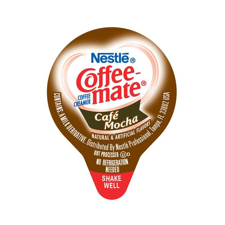 Coffee Mate Cafe Mocha Liquid Creamer Singles 50 Pack - 550 ml