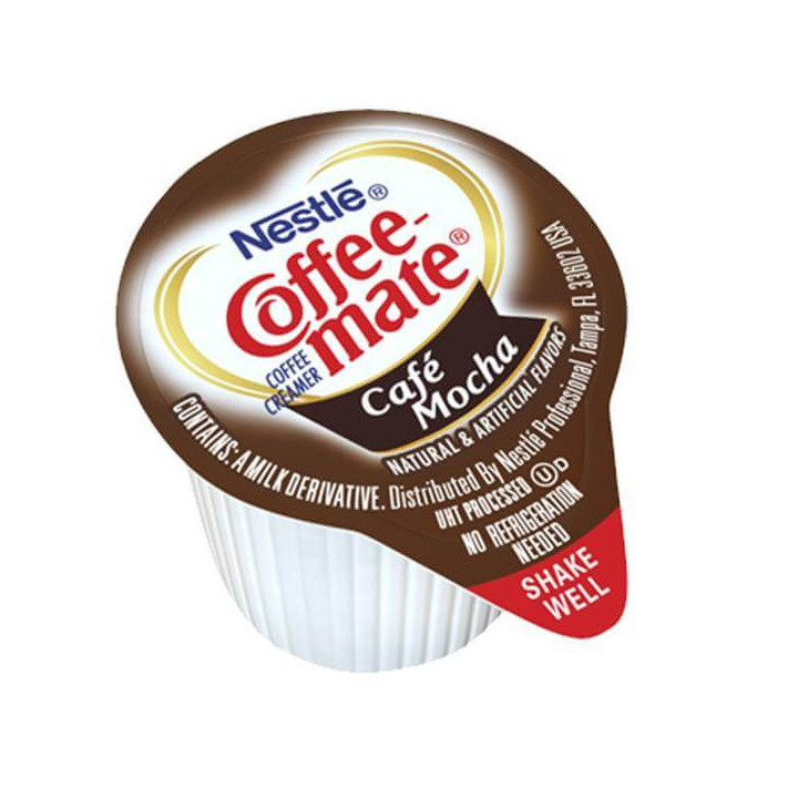 Coffee Mate Cafe Mocha Liquid Creamer Singles 50 Pack - 550 ml