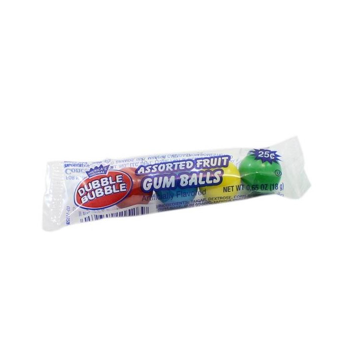 Dubble Bubble Assorted Fruit Gum Balls 18 g