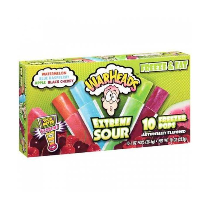 Warheads Extreme Sour Popsicles Flavored Freezer Pops