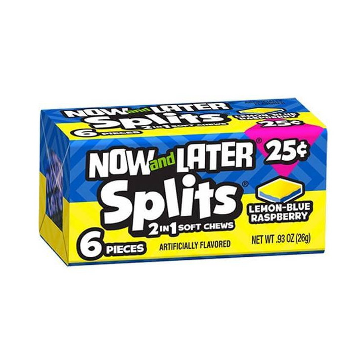 Now & Later Lemon-Blue Raspberry Splits 26 g