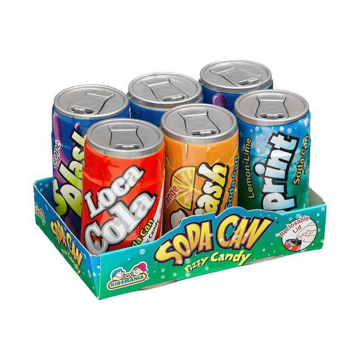 Soda Can Fizzy Candy 6 Pack - 42 g