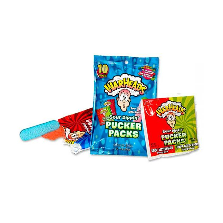 Warheads Sour Dippin Pucker Packs 10 Pack - 84 g