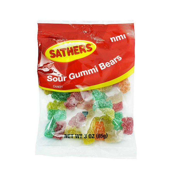 Sathers Sour Gummy Bears 85 g