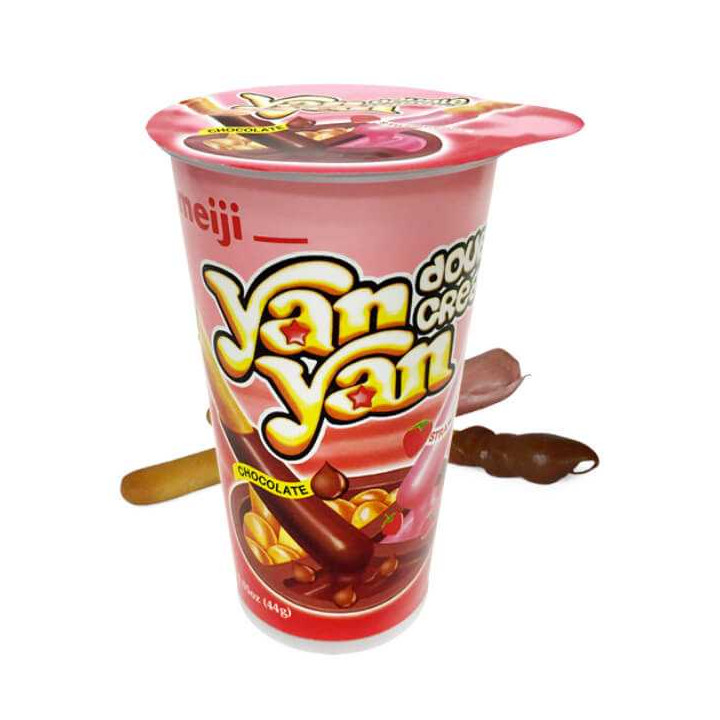 Meiji Chocolate Strawberry Double Cream Yan Yan 44 g
