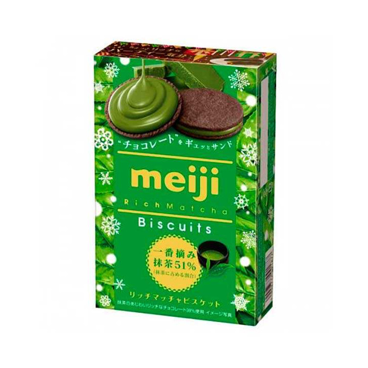 Meiji Rich Matcha Cream Biscuits 96 g