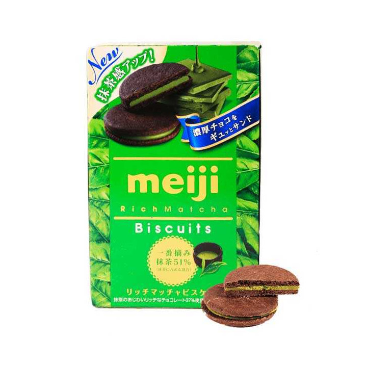 Meiji Rich Matcha Cream Biscuits 96 g