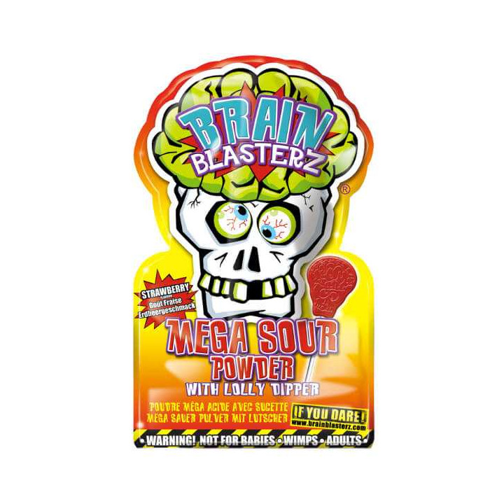 Brain Blasterz Mega Sour Powder with Lolly Dipper 10 g