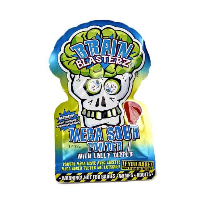 Brain Blasterz Mega Sour Powder with Lolly Dipper 10 g