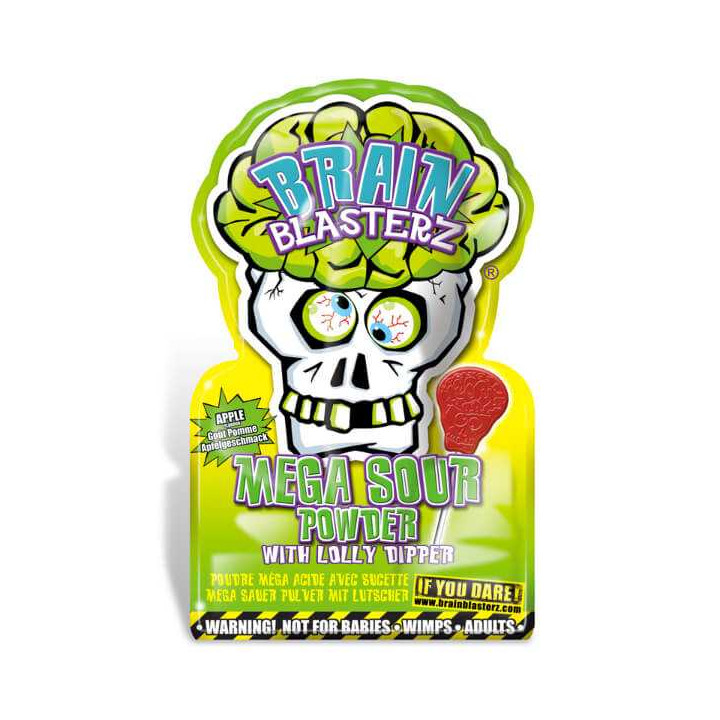 Brain Blasterz Mega Sour Powder with Lolly Dipper 10 g