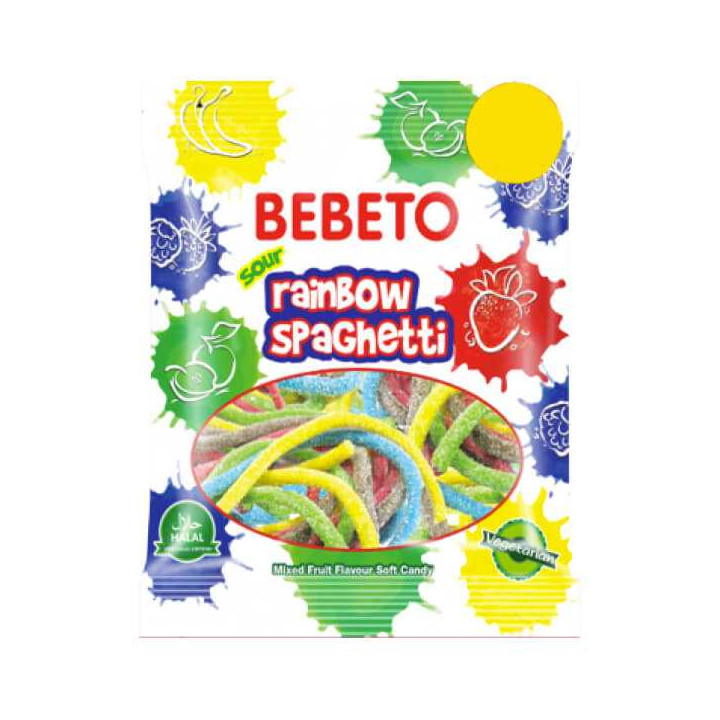 Bebeto Sour Rainbow Spaghetti 70 g