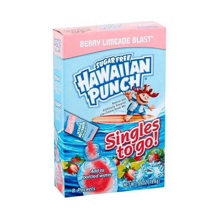 Hawaiian Punch Berry Limeade Blast Singles to Go 8 Pack - 19.6 g