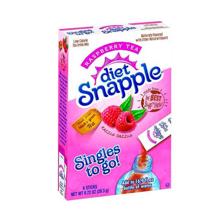 Snapple Diet Raspberry Tea Singles To Go 6 Pack - 20.3