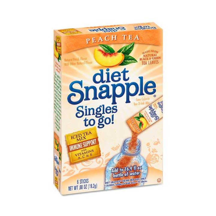 Snapple Diet Pach Tea Singles To Go 6 Pack - 20.4 g