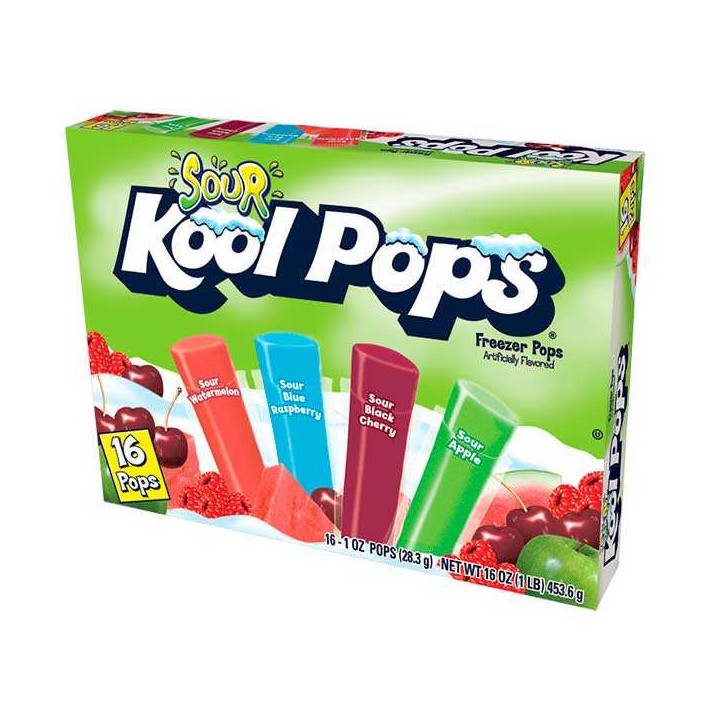 Kool Pops Sour 16 Pack - 453.6 g
