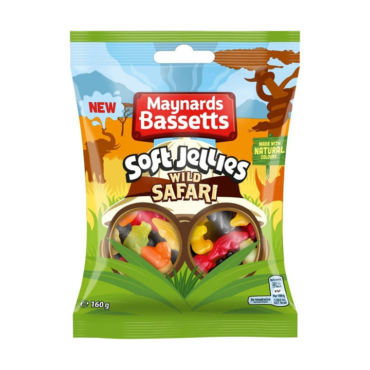 Maynards Bassetts Wild Safari Soft Jellies 160 g