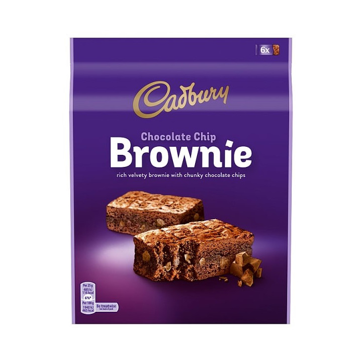 Cadbury Chocolate Chip Brownie 6 Pack - 150 g