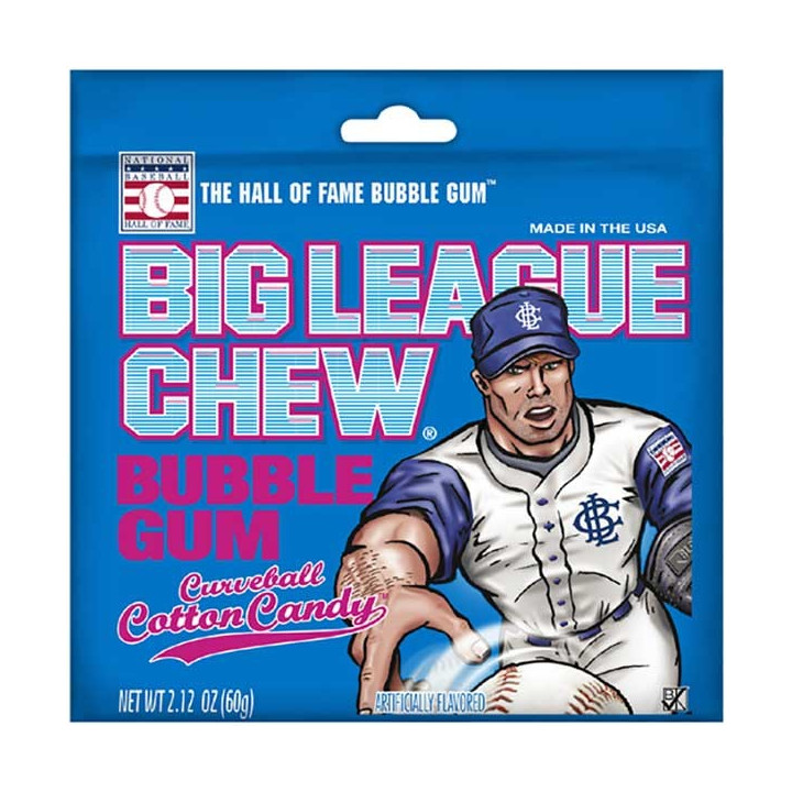 Big League Cotton Candy Chew Bubble Gum 60 g