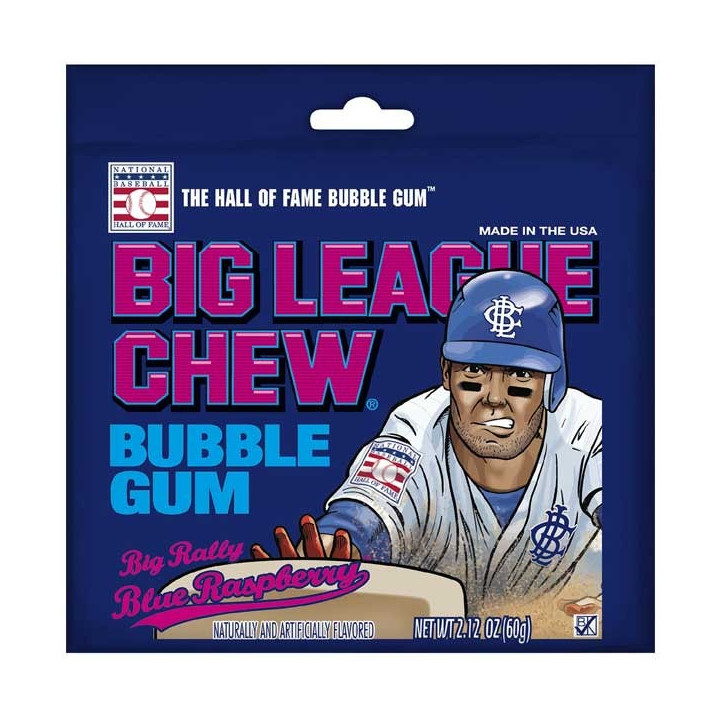 Big League Blue Raspberry Chew Bubble Gum 60 g