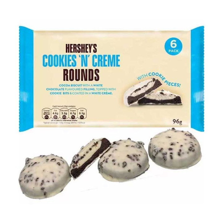 Hershey's Cookies N Creme Rounds 6 Pack - 96 g