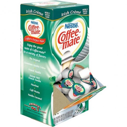 Coffee Mate Irish Creme Liquid Creamer Singles 50 Pack - 550 ml