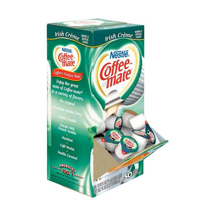 Coffee Mate Irish Creme Liquid Creamer Singles 50 Pack - 550 ml