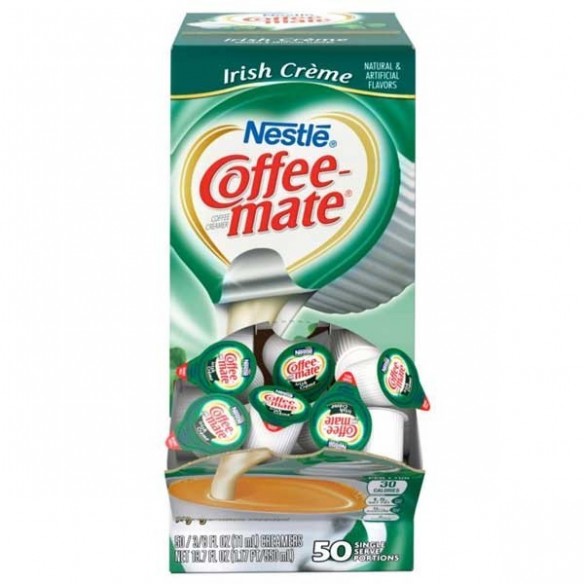 Coffee Mate Irish Creme Liquid Creamer Singles 50 Pack - 550 ml
