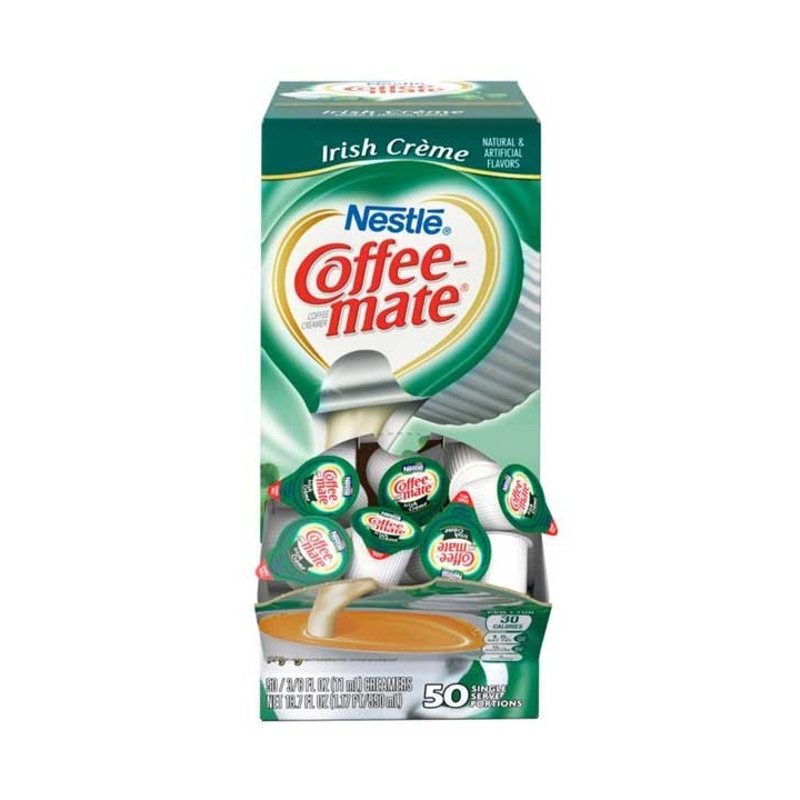 Coffee Mate Irish Creme Liquid Creamer Singles 50 Pack - 550 ml