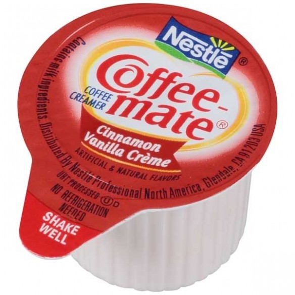 Coffee Mate Cinnamon Vanilla Creme Liquid Creamer Singles 50 Pack - 550 ml