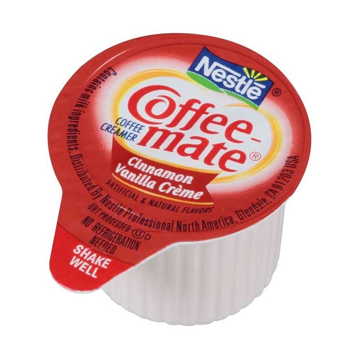 Coffee Mate Cinnamon Vanilla Creme Liquid Creamer Singles 50 Pack - 550 ml