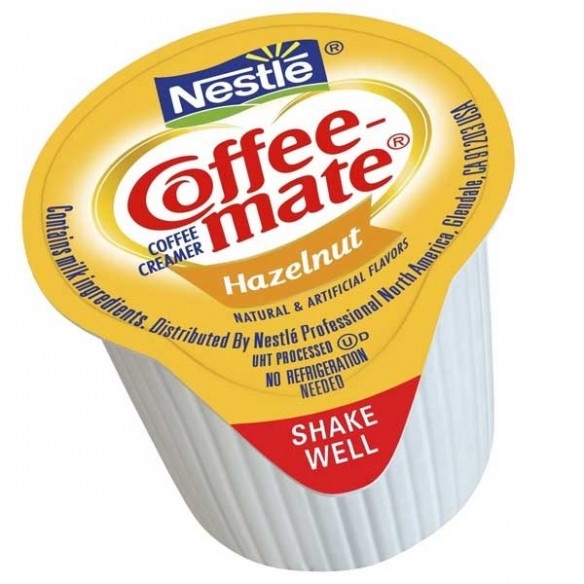 Coffee Mate Hazelnut Liquid Creamer Singles 50 Pack - 550 ml