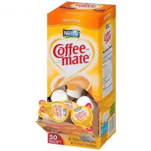 Coffee Mate Hazelnut Liquid Creamer Singles 50 Pack - 550 ml