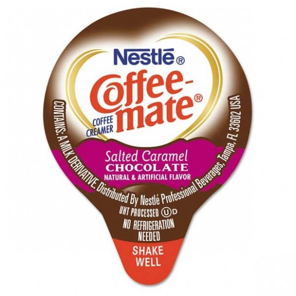 Coffee Mate Salted Caramel Chocolate Liquid Creamer Singles 50 Pack - 550 ml