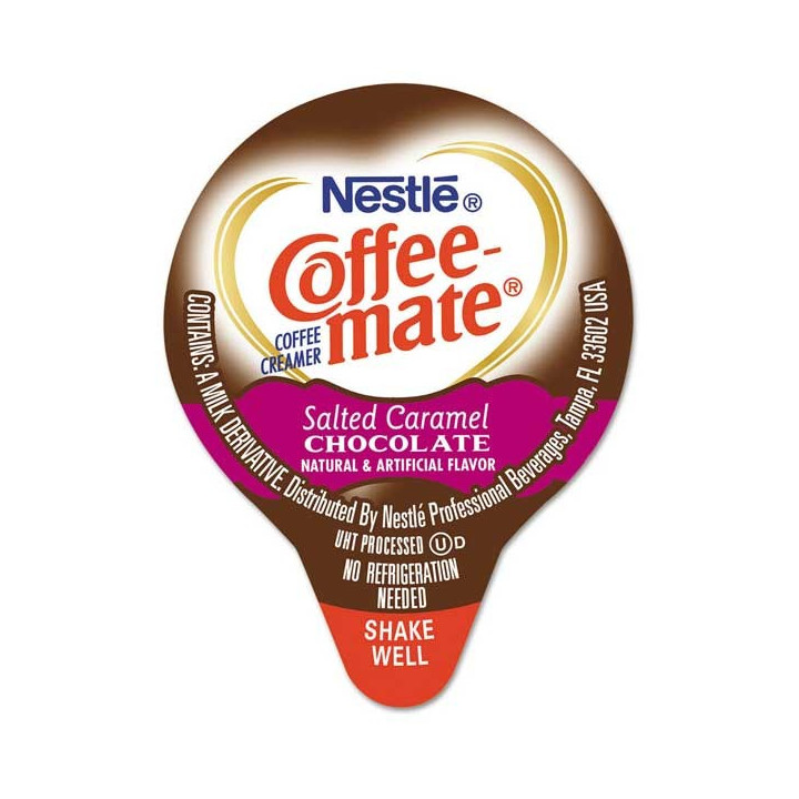 Coffee Mate Salted Caramel Chocolate Liquid Creamer Singles 50 Pack - 550 ml