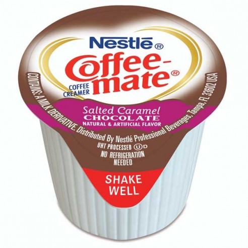 Coffee Mate Salted Caramel Chocolate Liquid Creamer Singles 50 Pack - 550 ml