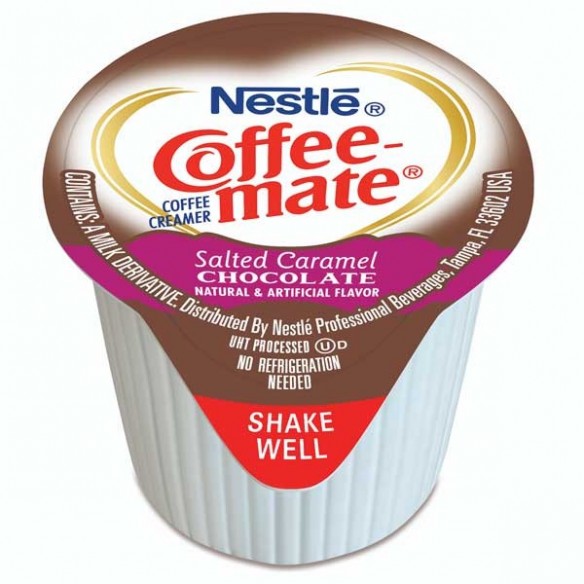 Coffee Mate Salted Caramel Chocolate Liquid Creamer Singles 50 Pack - 550 ml