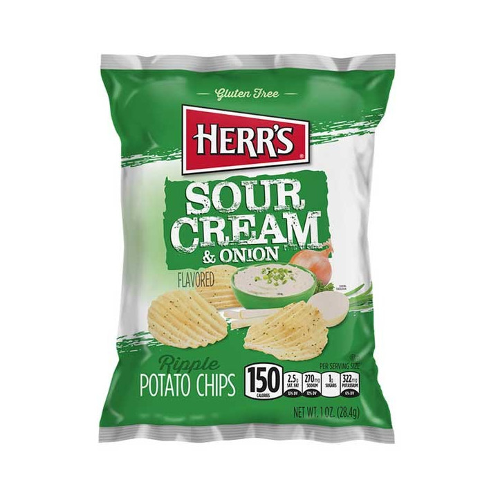 Herr's Sour Cream & Onion Potato Chips 28 g