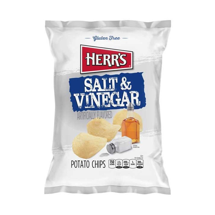 Herr's Salt & Vinegar Potato Chips 28.4 g