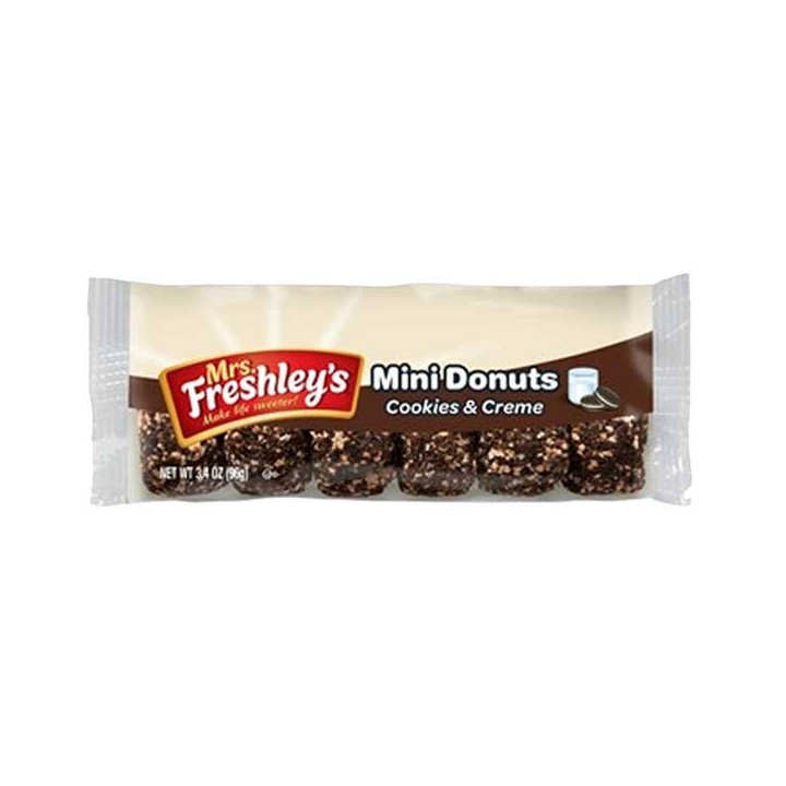 Mrs. Freshley's Cookies & Creme Mini Donuts 96 g