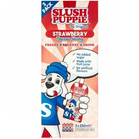 Slush Puppie Strawberry Slushy 3 Pack - 750 ml