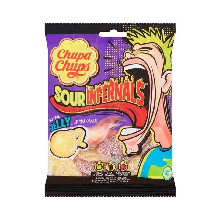 Chupa Chups Sour Infernals Jelly 90 g