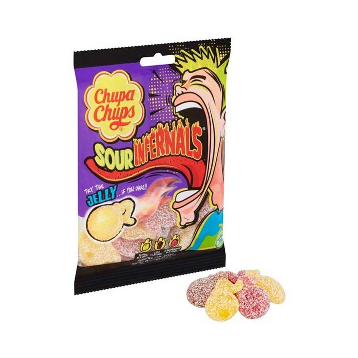 Chupa Chups Sour Infernals Jelly 150 g